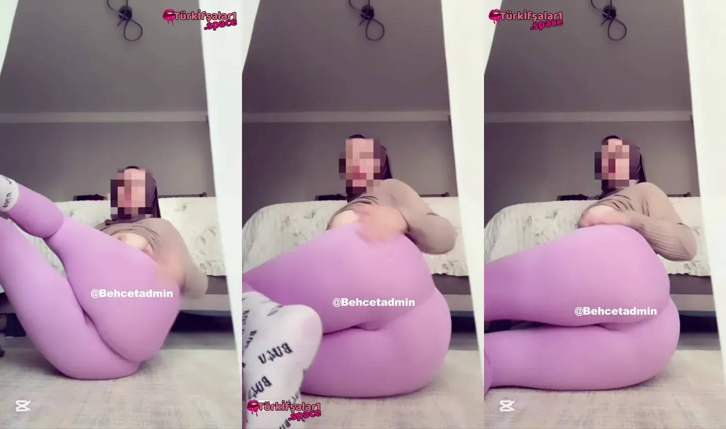 Turbanli Boncuk Amateur Turkish Leaked Video in Pink Tights